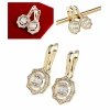 gold plated earrings with exclusive cubic zirconia