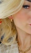 gold plated earrings with exclusive cubic zirconia