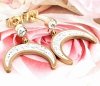 gold earrings made of stainless steel