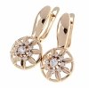 gold plated earrings with exclusive cubic zirconia
