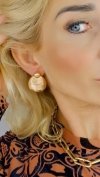 gold plated earrings with exclusive cubic zirconia