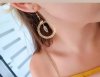 gold earrings made of stainless steel