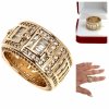 gold ring 18,60mm. gold-plated engagement xuping