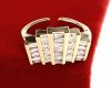gold ring 17,00mm. gold-plated engagement xuping