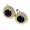gold plated earrings with exclusive cubic zirconia
