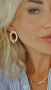 gold earrings made of stainless steel