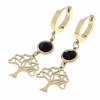 gold earrings made of stainless steel