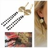 gold earrings made of stainless steel