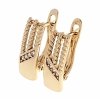 gold plated earrings with exclusive cubic zirconia