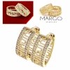 gold plated earrings with exclusive cubic zirconia