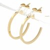 gold earrings made of stainless steel