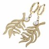 gold earrings made of stainless steel