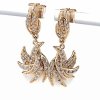 gold plated earrings with exclusive cubic zirconia