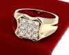 gold ring 18,60mm. gold-plated engagement xuping