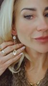 gold earrings made of stainless steel