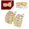 gold plated earrings with exclusive cubic zirconia