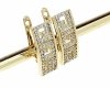 gold plated earrings with exclusive cubic zirconia