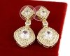 gold plated earrings with exclusive cubic zirconia