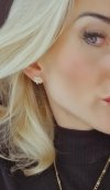 gold earrings made of stainless steel