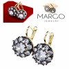 gold plated earrings with exclusive cubic zirconia