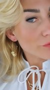 gold earrings made of stainless steel