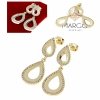 gold plated earrings with exclusive cubic zirconia