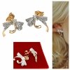 gold plated earrings with exclusive cubic zirconia