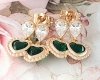 gold plated earrings with exclusive cubic zirconia