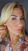 gold earrings made of stainless steel