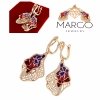 exclusive swarovski gold-plated earrings