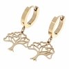 gold earrings made of stainless steel