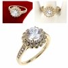 gold ring 18,60mm. gold-plated engagement xuping