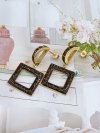 gold earrings made of stainless steel