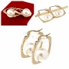 gold earrings made of stainless steel