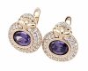 exclusive swarovski gold-plated earrings