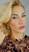 gold plated earrings with exclusive cubic zirconia