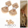gold plated earrings with exclusive cubic zirconia