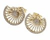 gold plated earrings with exclusive cubic zirconia