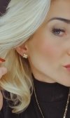 gold earrings made of stainless steel
