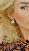 gold plated earrings with exclusive cubic zirconia