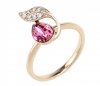 gold ring 17,00mm. gold-plated engagement xuping