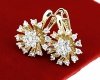gold plated earrings with exclusive cubic zirconia