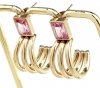 gold earrings made of stainless steel