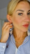 gold earrings made of stainless steel