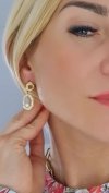 gold earrings made of stainless steel