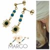 gold earrings made of stainless steel