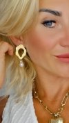 gold earrings made of stainless steel