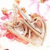 gold plated earrings with exclusive cubic zirconia