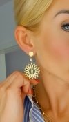 gold earrings made of stainless steel