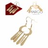 gold earrings made of stainless steel